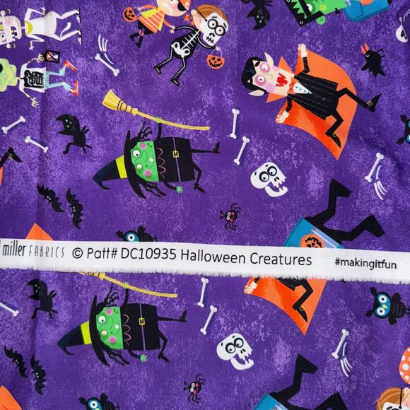 Halloween Season by Edward Miller- Michael Miller Fabrics- 1 Yd - Trick or Treat - Picture 6 of 9